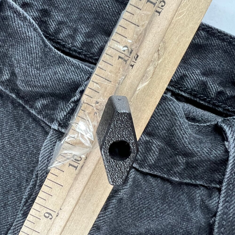 Levi's Jean Short Women 34 501 High Rise Black Cut Off Cotton Denim Jorts Tag 34 - Picture 15 of 16